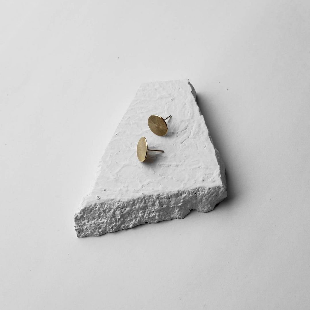 Button-Up | Dual Finish Brass Earrings | Sustainably Crafted | Aesthetic