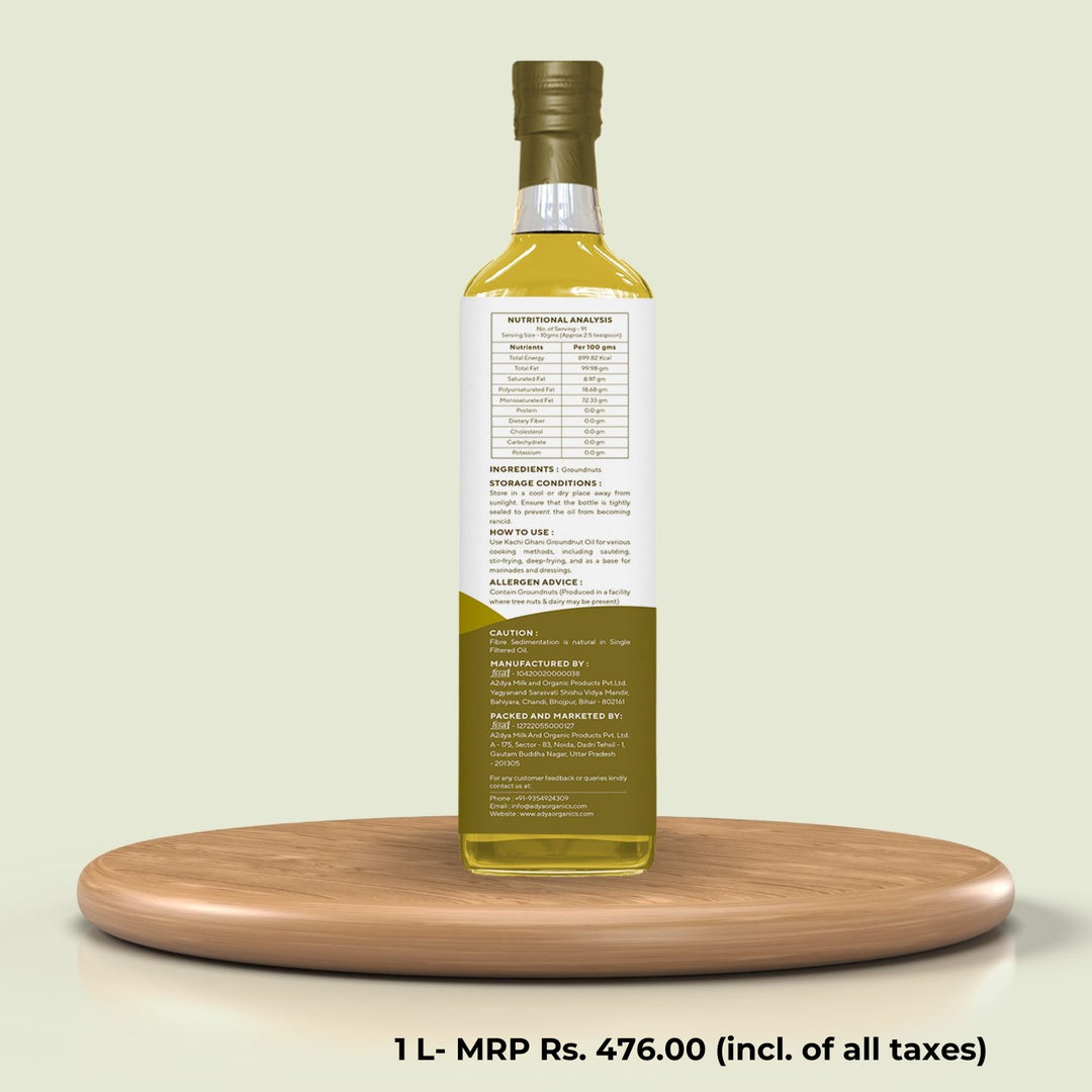 Woodpressed Kachi Ghani Groundnut Oil | 100% Natural | No Preservatives