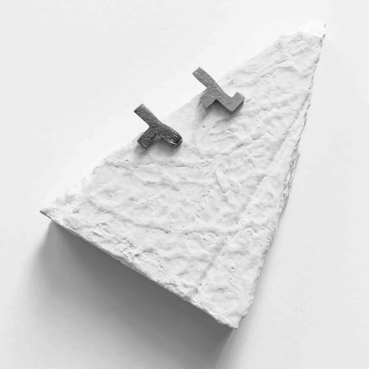 Leku Stud | Silver Finish Brass Earrings | Hand-Crafted | Sustainable | Eclectic