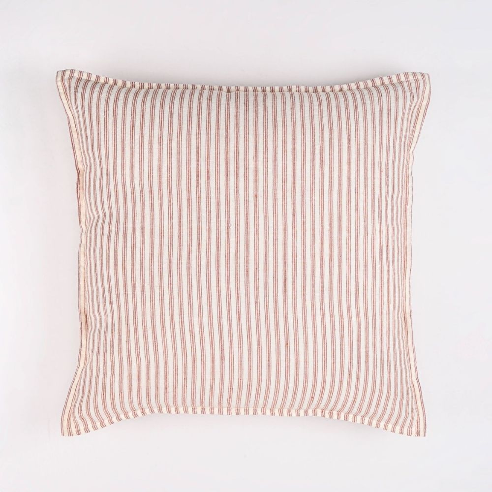 Pencil Stripe Cushion Cover | Elevate Space with Lushness of Linen | Easy Care