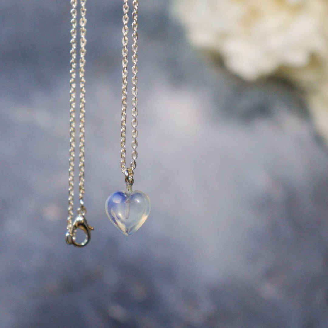 Clear Quartz Stone Pendant With Silver Chain | Healing Stone | Artisanal