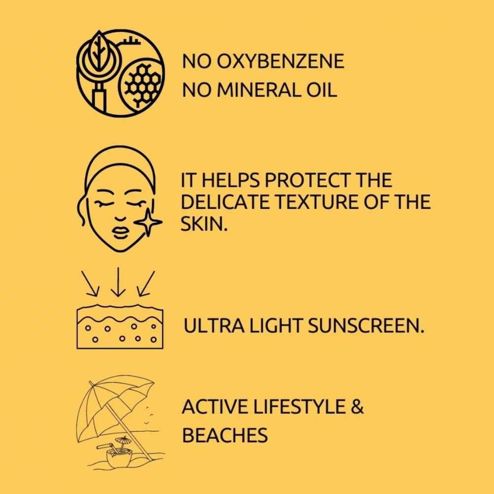 Mineral Sunscreen | Active Lifestyle | PA+++ | SPF 50 | UAV/UVB Protection | For All Skin Types | Made of Raspberry and Moringa Oil | 100 ML