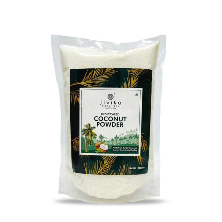 Desiccated Coconut Powder | Fresh | Organic | Natural Fat | Flavourful | Pouch of 500 GM