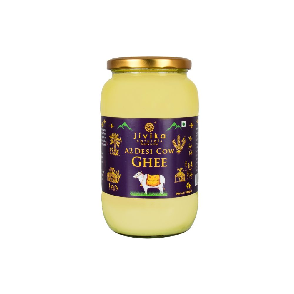 A2 Desi Cow Ghee | Free Roaming  Cows | Non GMO | Zero Trans Fat | Glass Bottle of 500 ML