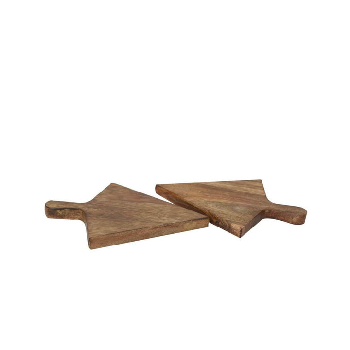 Pizza Slice Shaped Wooden Serving Platter | Dining Room Smart Decor | Set of 2