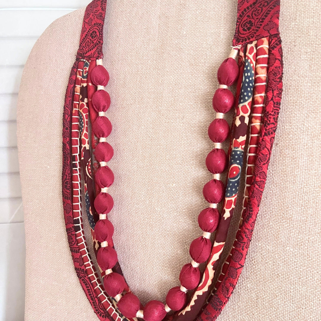 Maroon Necklace For Women | Artistic And Ethnic | Festive Apt | Hand Crafted