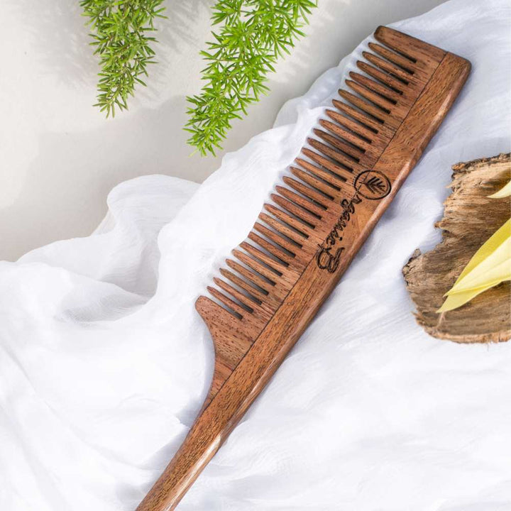 Indian Natural Rosewood Tail Handle Hair Comb