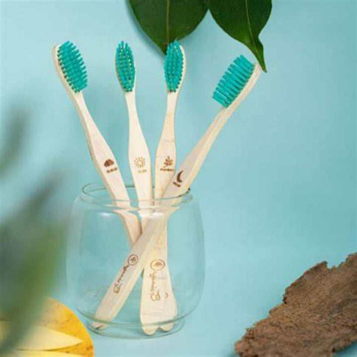 Neem Wood Handle Soft Bristles | Adult Toothbrush | Pack of 4