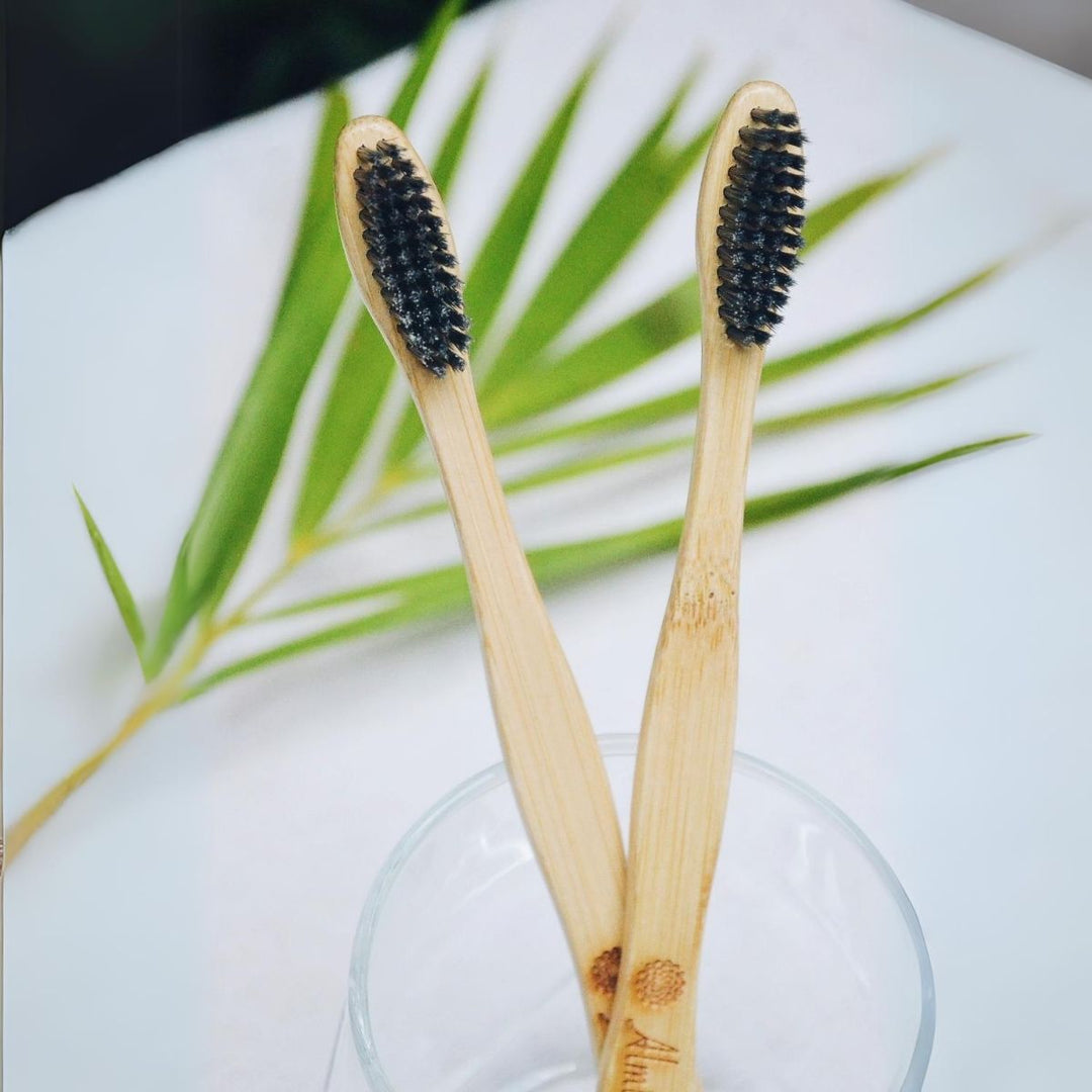 Charcoal Bristle Bamboo Toothbrush | Sustainable | Eco-Friendly | Pack Of 2