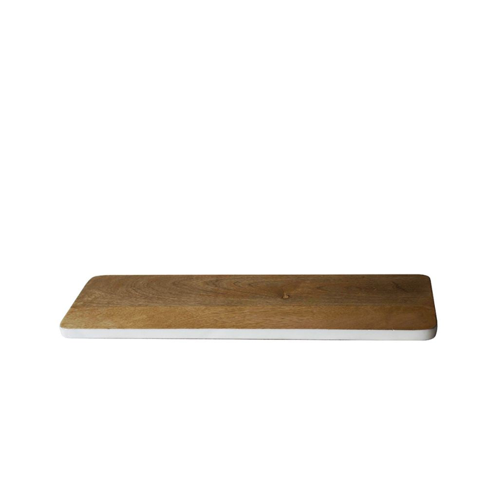 White Border Linear Chopping Board-cum-Platter | Dining Room Decor | Artisanal | Hand-Crafted | 20"