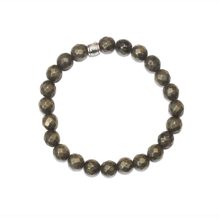 Antique Gold Coloured Wellness Bracelet | Natural Pyrite | Sustainably Hand Made | Pure