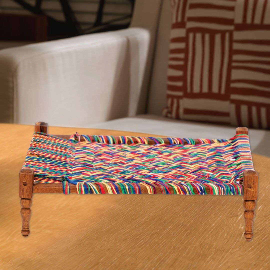 Mini Shisham Wood Charpai | Table Accent | Table Top Decor