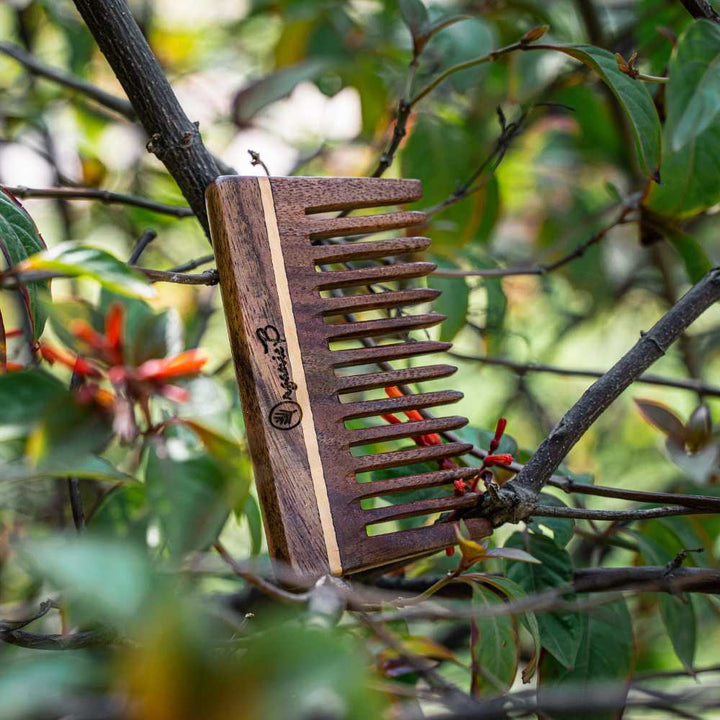 Indian Natural Rosewood Pocket Size Wide Teeth Comb