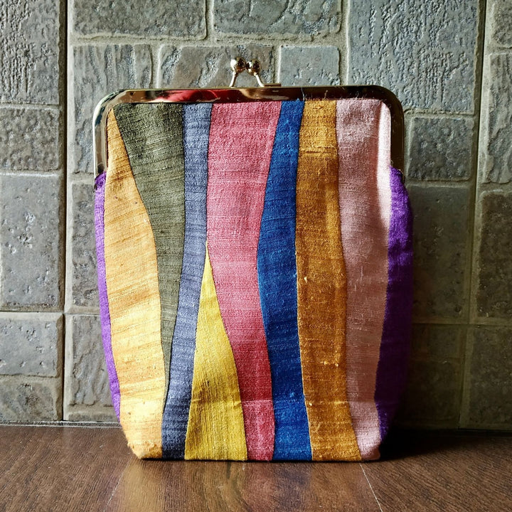 Statement Ghicha Silk Sling Bag | Quirky and Elegant Design