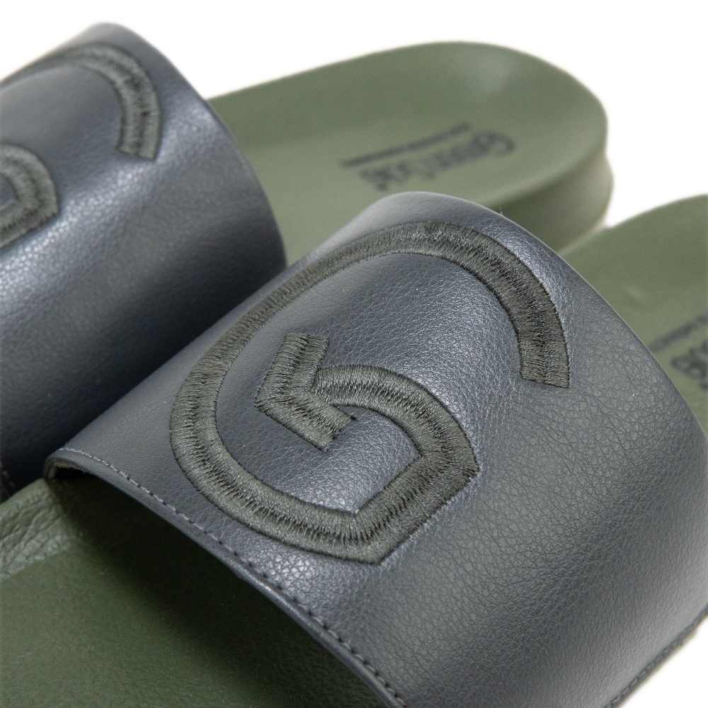 Pool Side Flip Flops | Sleek Design | Comfortable | Olive Green & Black