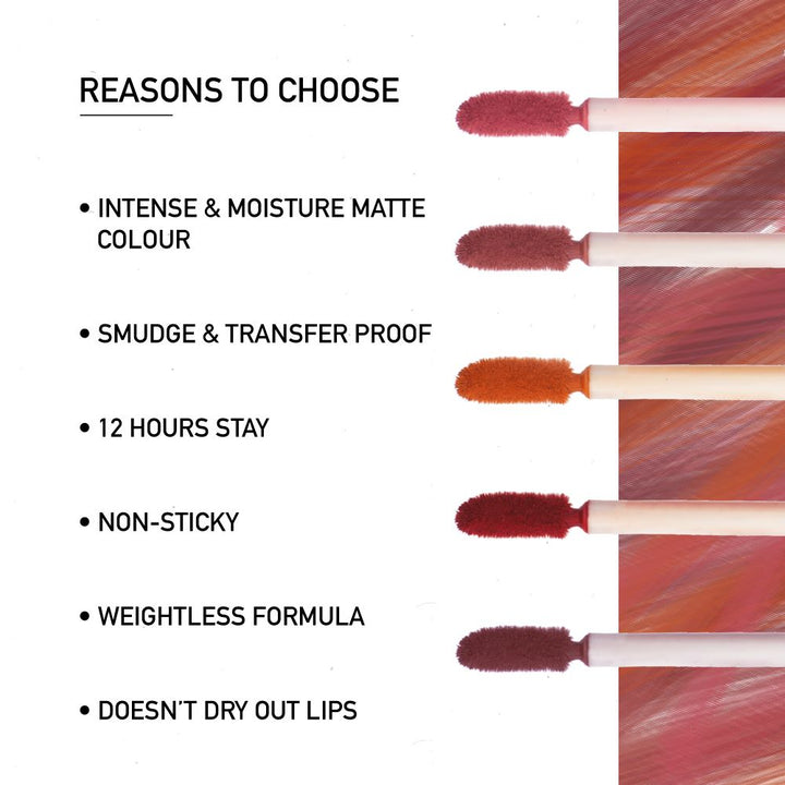 Touch of Mauve Liquid Lipstick | Smudge-Proof | Long-Lasting | Natural | 15 ML