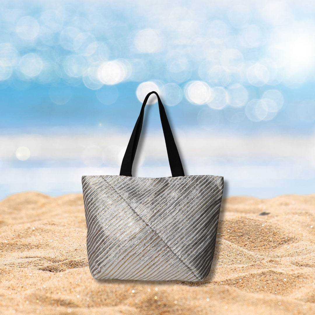 Beach Bag | Tote | Gold Silver | Hand-Crafted Bag | Spacious