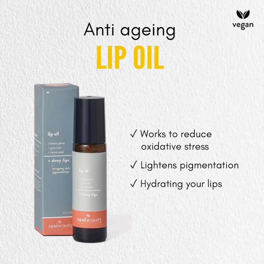 Dewy Lips Anti Ageing Lip Oil | Hydrates | Reduces Pigmentation | 8 ML