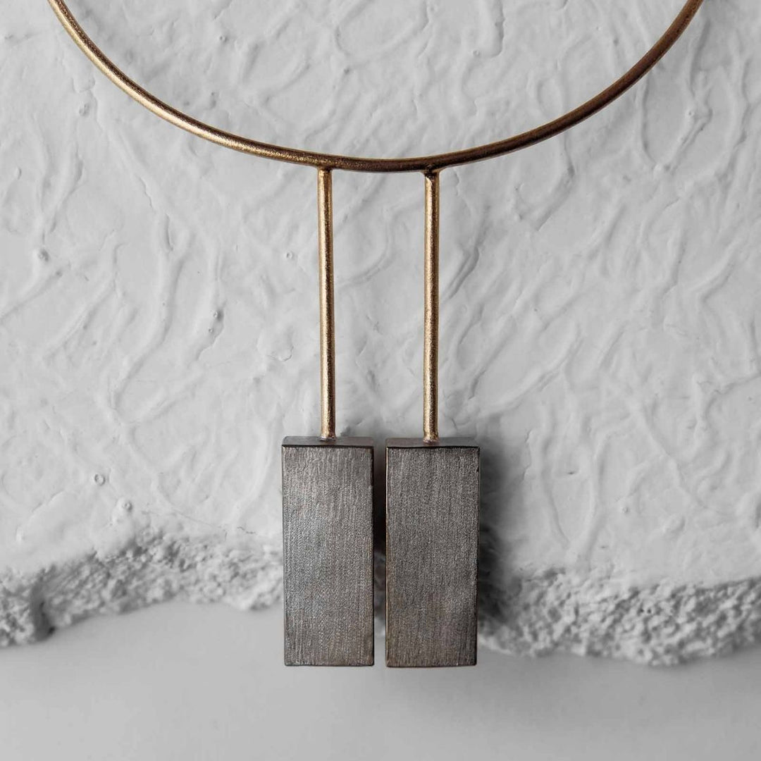 Twinning Tower | Dual Finish Brass Neckpiece | Sustainable | Versatile