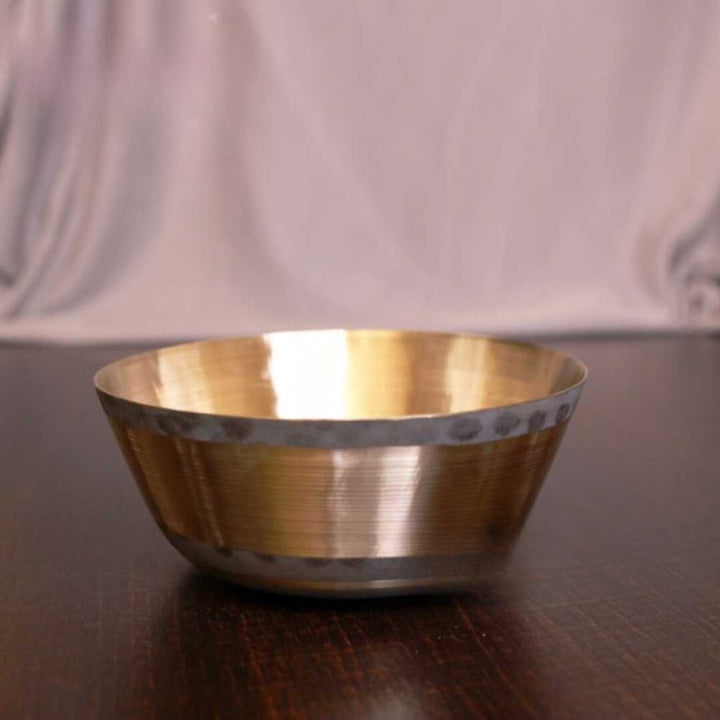 Hand Crafted Kansa/Bronze Bowl | Authentic Traditional Dining Ware | 4.5"x1.2" 