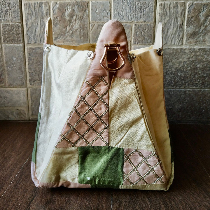 Pyramid Silk Sling bag For Women | Hand-Crafted Elegance