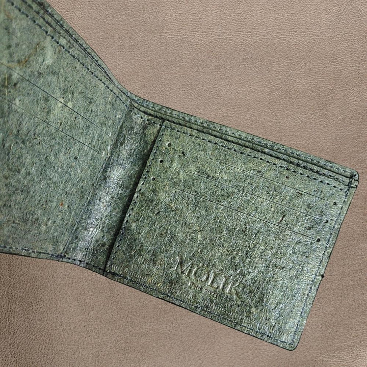 Olive Coconut Leather Wallet | Pocket Bag | Vegan | Natural Dye