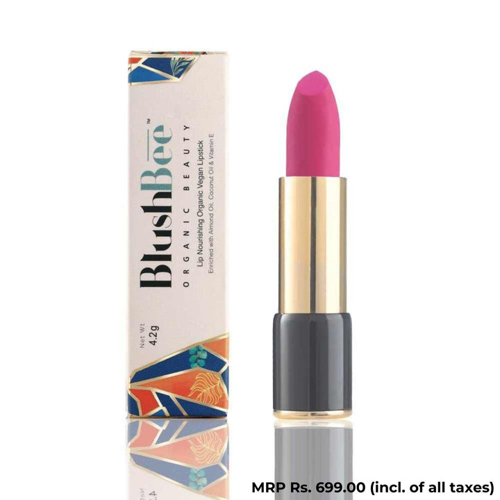 Velvety Rose Lipstick | Lip Nourishing | Vegan |  Organic | 2.3 CM | 4.2 GM