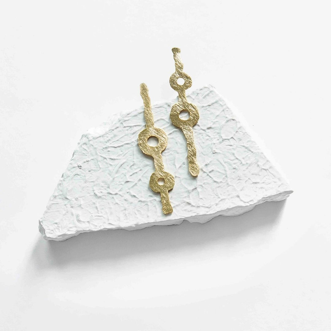 Lotura | Gold Finish Brass Earrings | Hand-Crafted | Sustainable | Dazzling