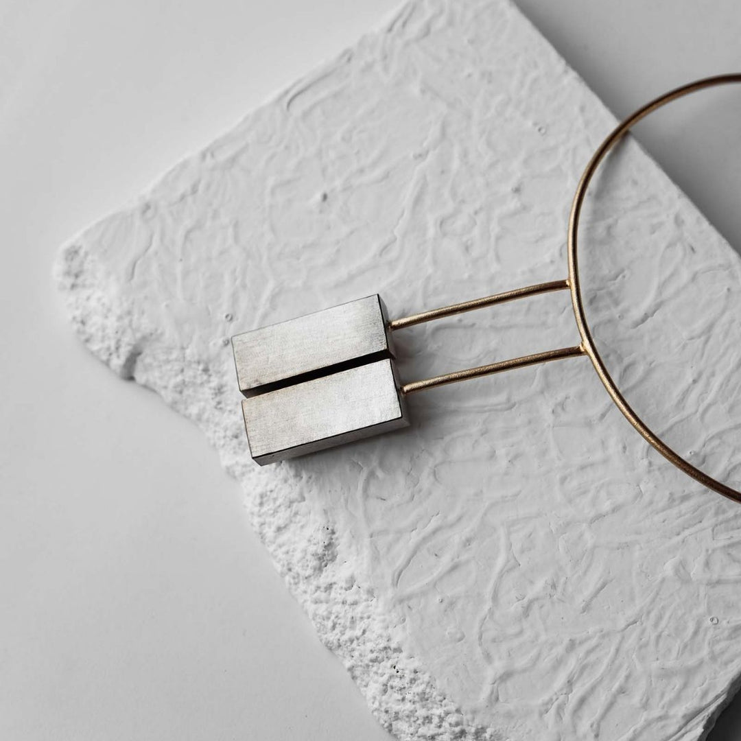 Twinning Tower | Dual Finish Brass Neckpiece | Sustainable | Versatile