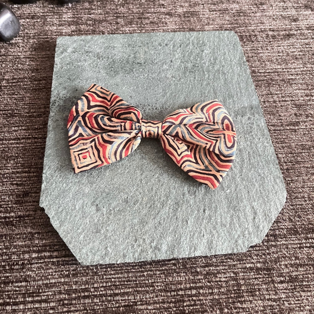 Hair Bow Clip for Girls | Hand Crafted of Ajrakh Modal | Minimalistic | Comfortable