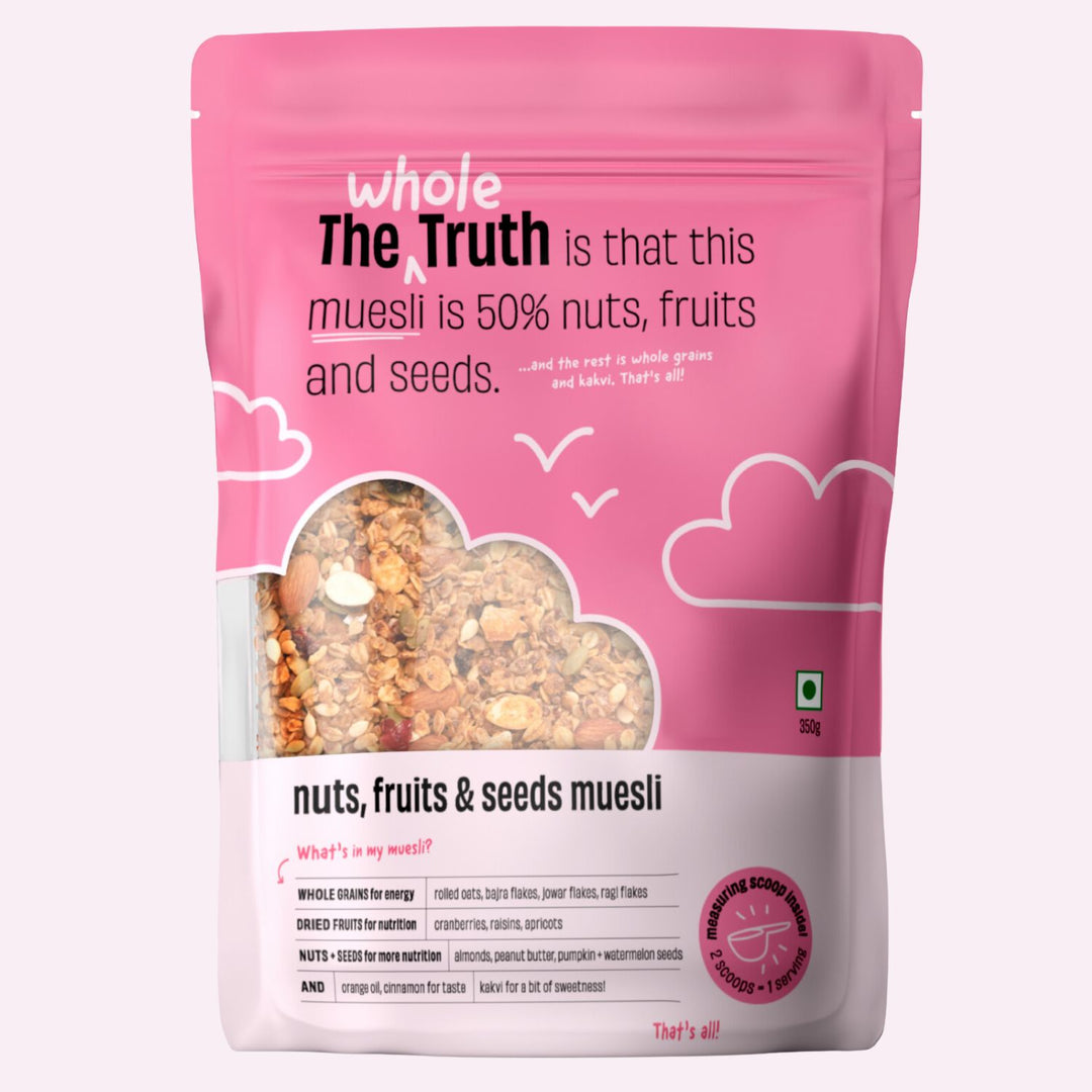 Super Saver Breakfast Muesli | Nuts, Dried Fruits and Seeds | 750 grams | Vegan | Dairy-free | No Artificial Sweeteners | No Added Flavours | Nutritious Snack and breakfast