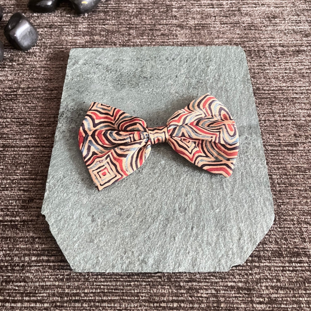 Hair Bow Clip for Girls | Hand Crafted of Ajrakh Modal | Minimalistic | Comfortable