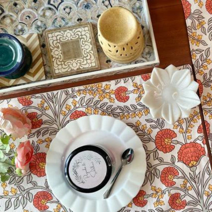 refreshing-floral-printed-table-placemats-rust-orange