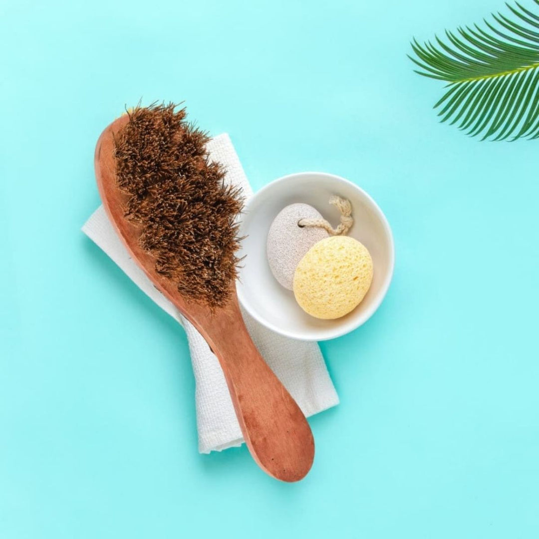 Exfoliating Dry Body Coir Brush | Ultra Lightweight Wood | Sustainable