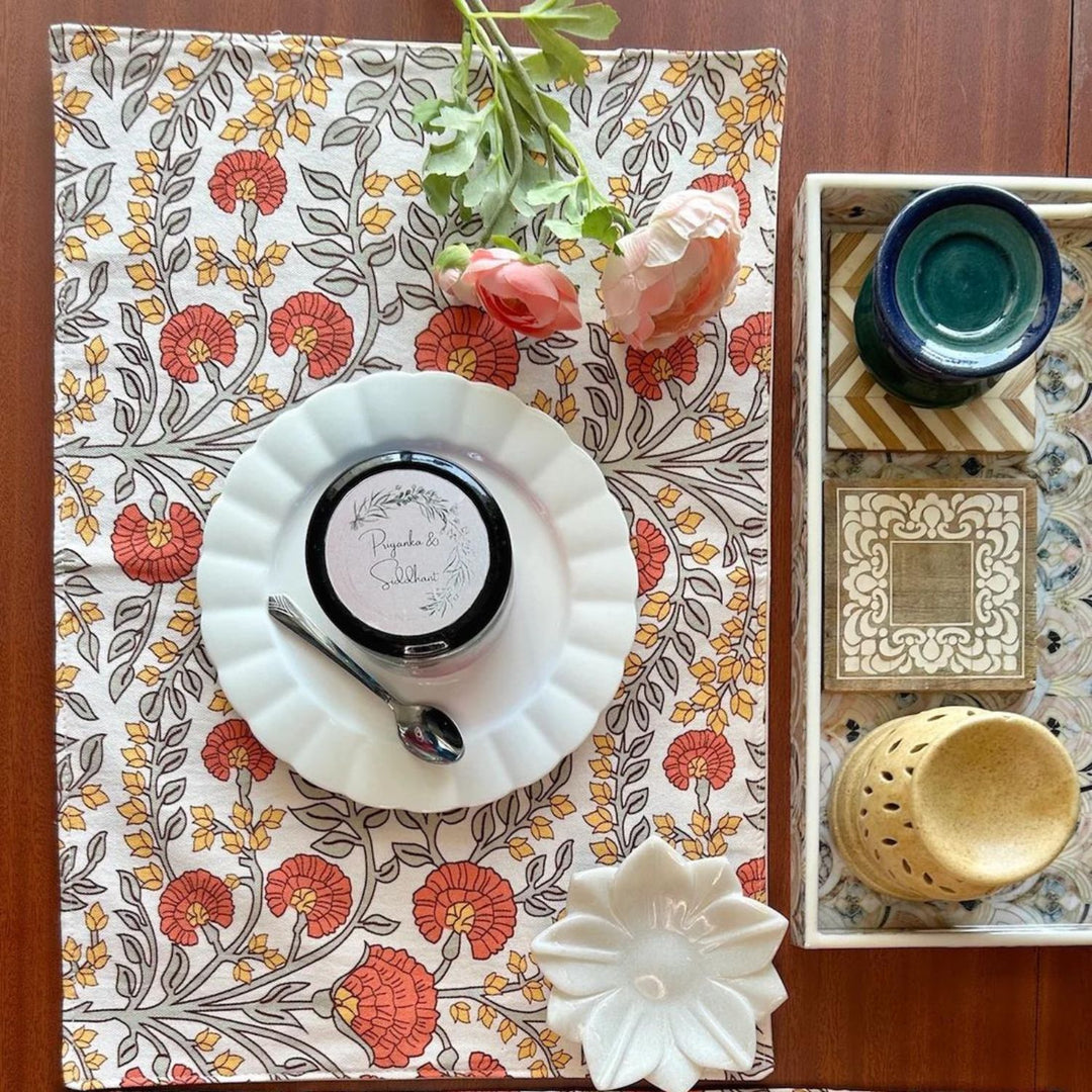 refreshing-floral-printed-table-placemats-rust-orange