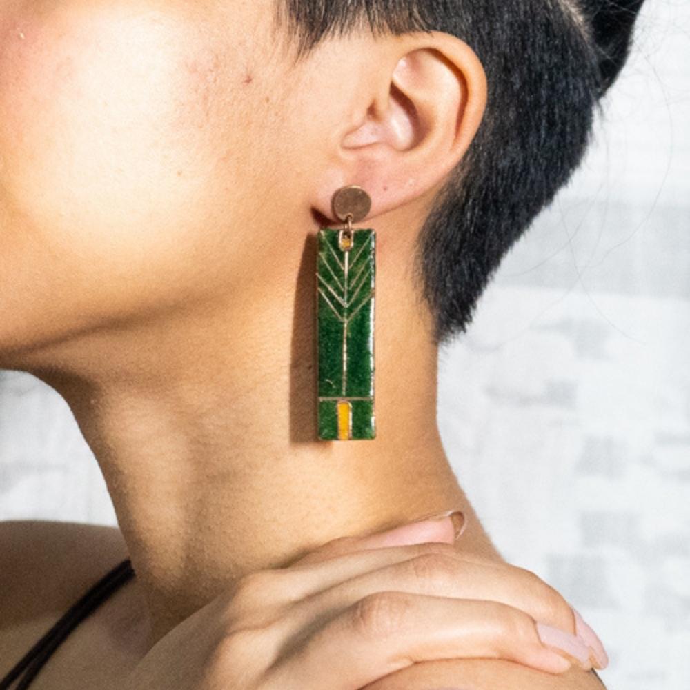 Prairie Statement Piece Stud Earring | Hand-crafted | Copper Jewellery