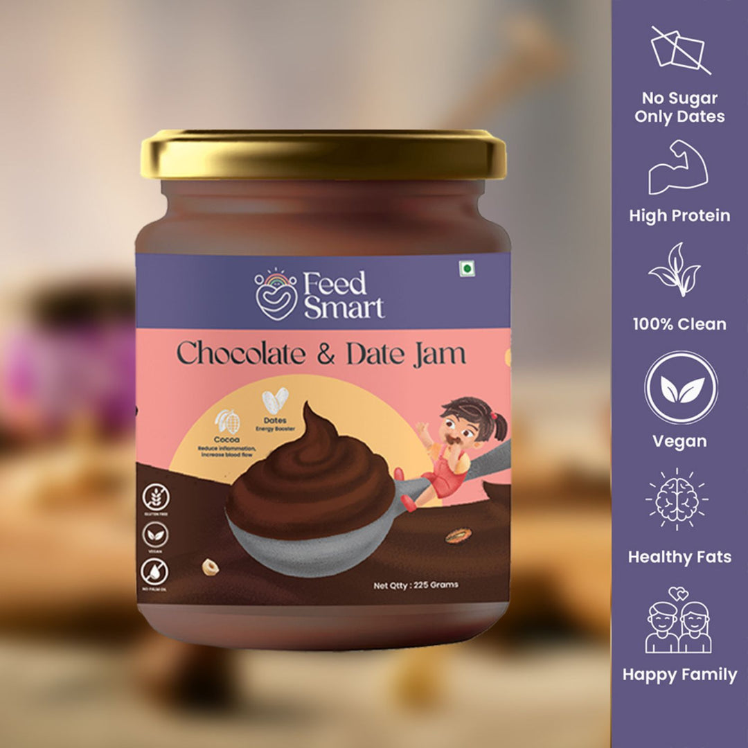 Chocolate And Date Jam | Vegan | Pure Dates-No Sugar-No Artificial Colours or Flavours