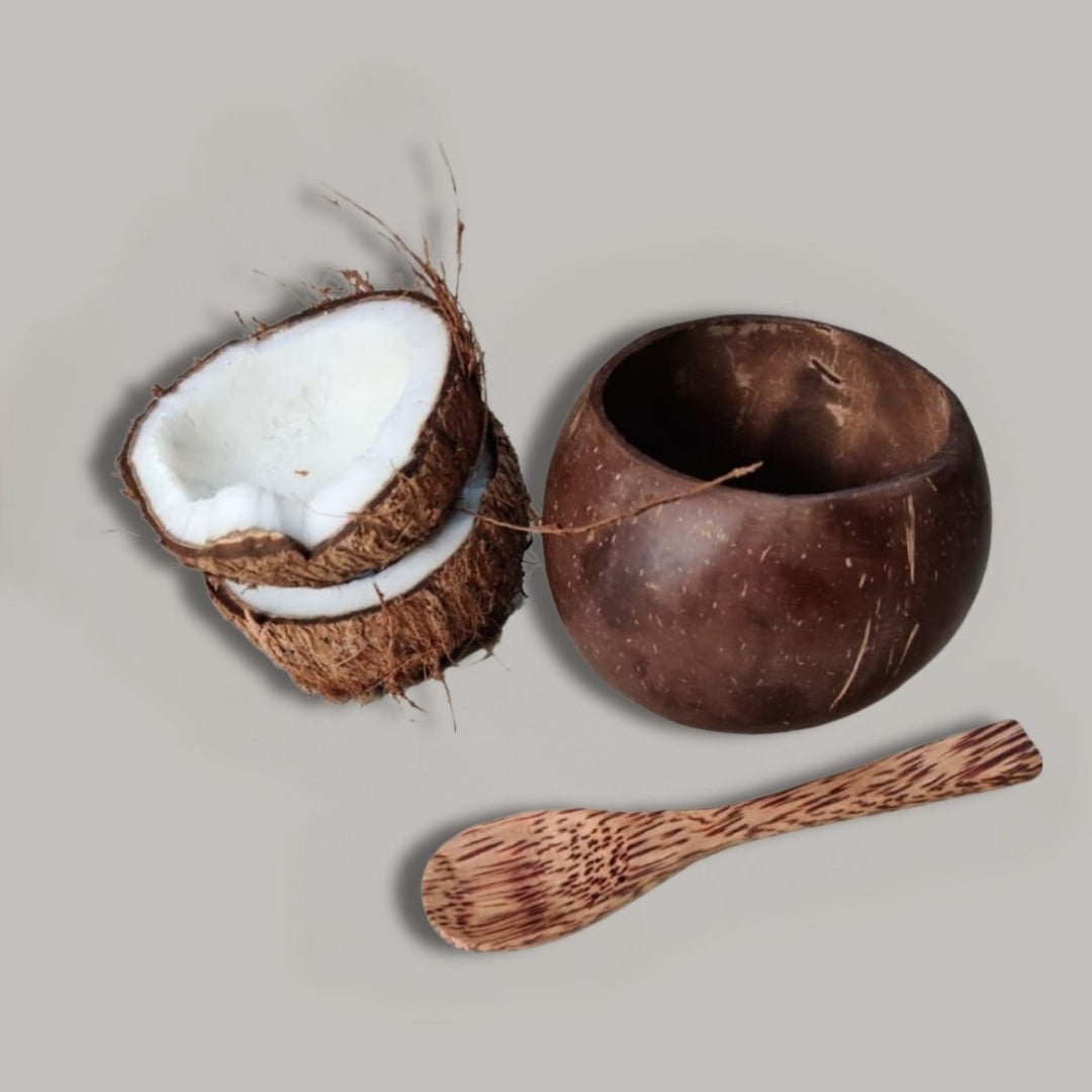 Small Coconut Shell Bowl With Spoon | Eco-Friendly | Sustainable | Pack Of 2