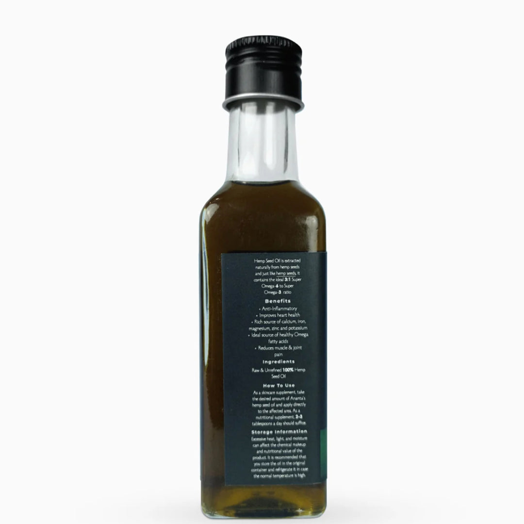 Hemp Seed Cold Pressed Oil | Skin Rejuvenating Oil | Enriching Brain & Body | Bottle of 100 ML