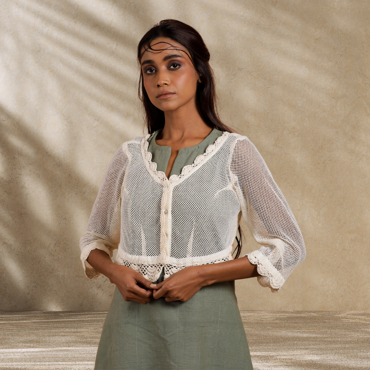 Cotton Mesh Top | Meticulously Hand Woven | A Stylish Accessory Jacket