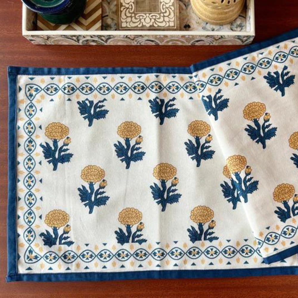 Teal Blush Table Mats | Intricate Pattern | Sustainable | 12x18 Inches