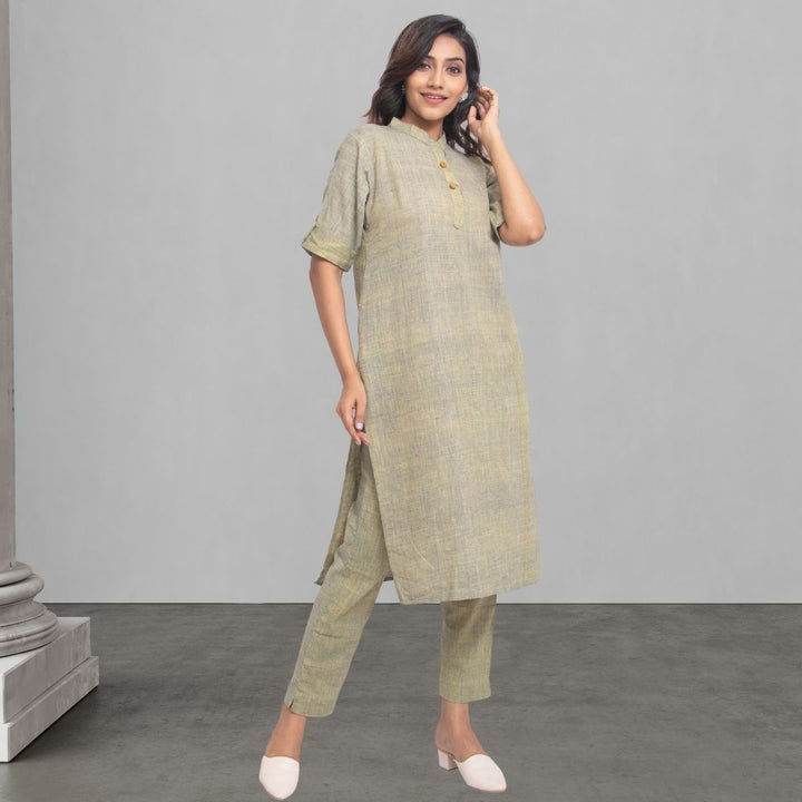 Sage Green Kurta Pant Set For Women | Indian Wear | Smart Office Wear 