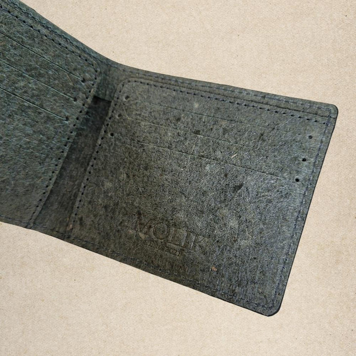 Olive Slim Wallet | Made of Compostable Coconut Leather | Vegan | Natural Dye