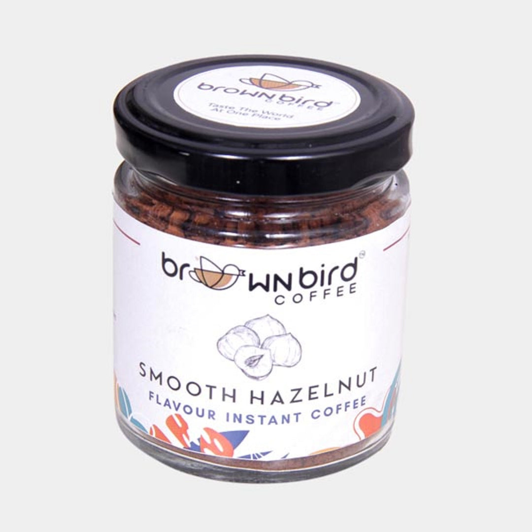 Smooth Hazelnut Instant Coffee | Gluten Free | Vegan | Reusable Glass Jar