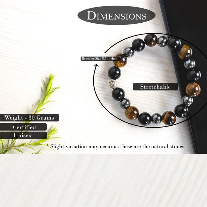 Black Bracelet | Hand Crafted | Black Obsidian Stone | Eco-Friendly | Purity | Daily Wear