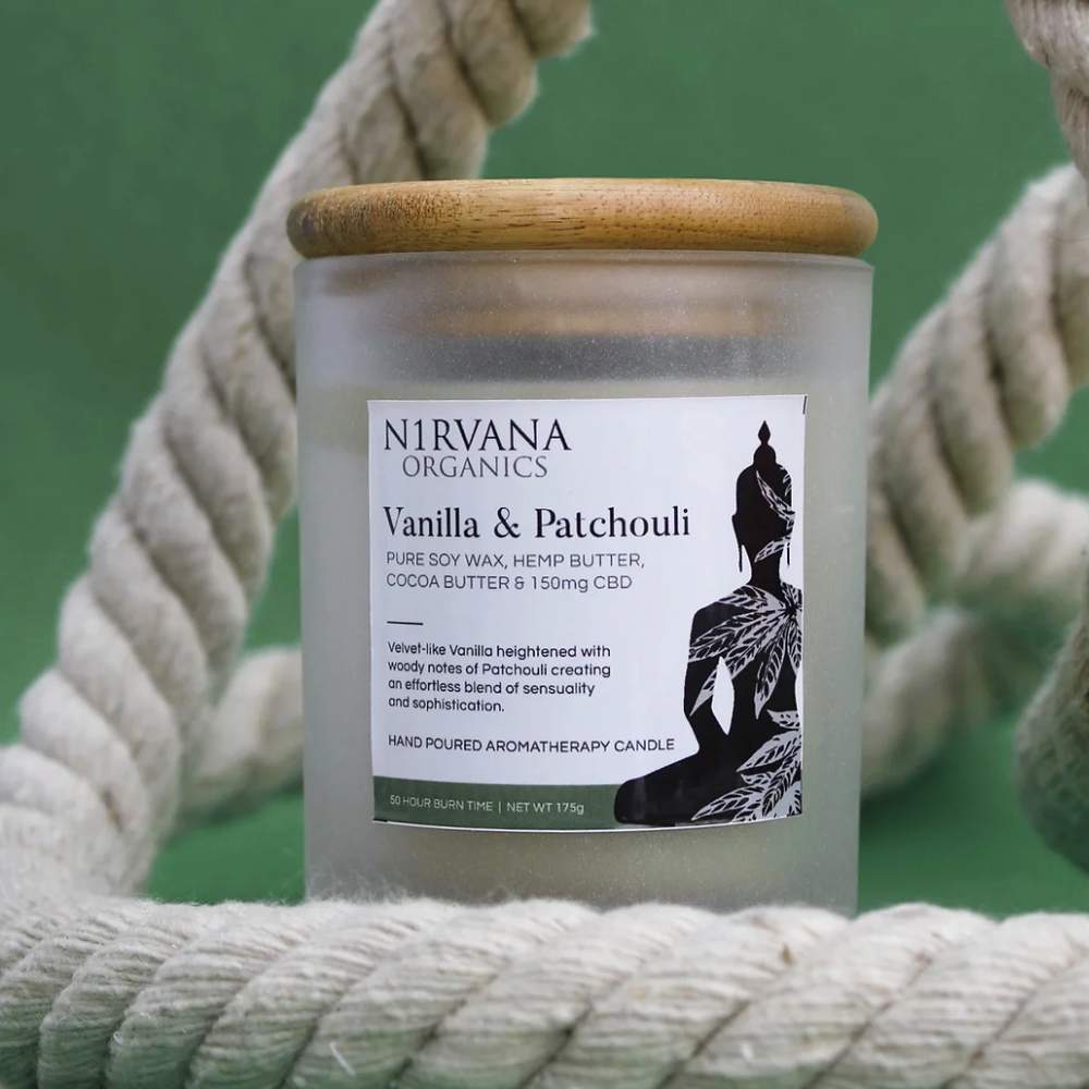 Vanilla & Patchouli Body Serum Candle  | Hand-Crafted | Essential Oils