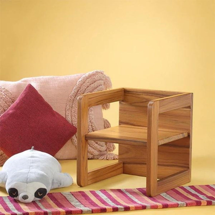 Petit Cube Kids Chair | Premium Teak Wood | Hand-Crafted