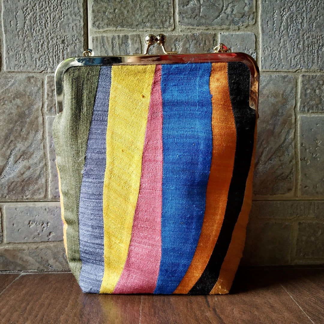 Statement Ghicha Silk Sling Bag | Quirky and Elegant Design