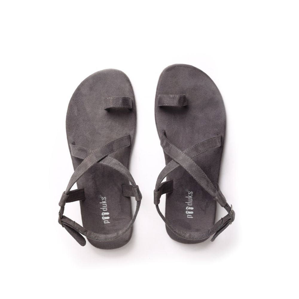 Sky Grey Super Classy Flat Sandal For Men | Consciously Crafted by Hands