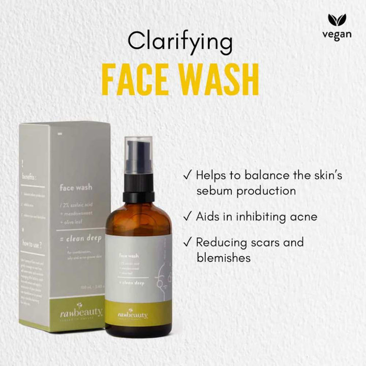 Clean Deep Clarifying Face Wash | Oil Control | Natural | 120 ML